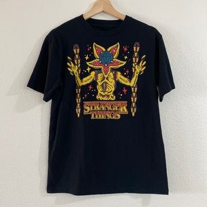 STRANGER THINGS Women’s Dermogorgon Black Graphic Short Sleeve T-shirt Small